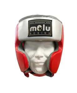 Casco Boxeo Prof. Pómulos REFUGEE 2.0 - ROJO/PLATA, L